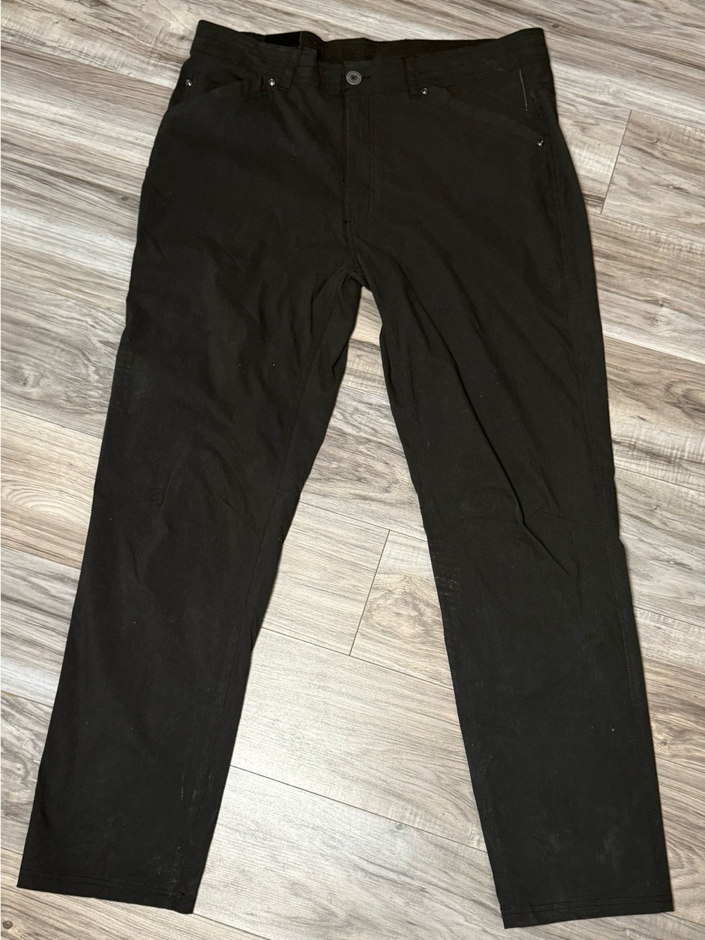 Swiss Alps Men's Black Casual Pants - Classic Straight Fit Size 36X32